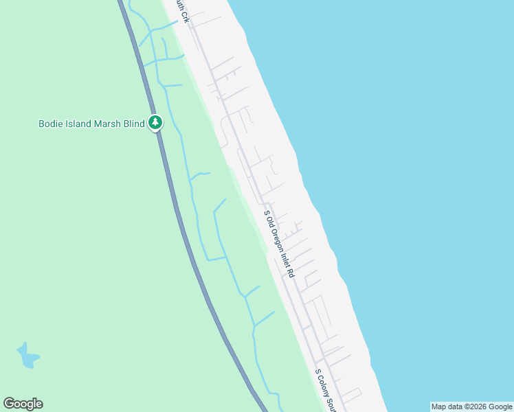 map of restaurants, bars, coffee shops, grocery stores, and more near 10002 South Old Oregon Inlet Road in Nags Head