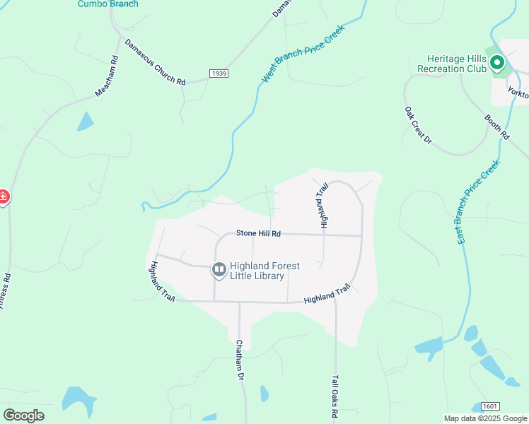 map of restaurants, bars, coffee shops, grocery stores, and more near 85 Margaret Daniel Lane in Chapel Hill