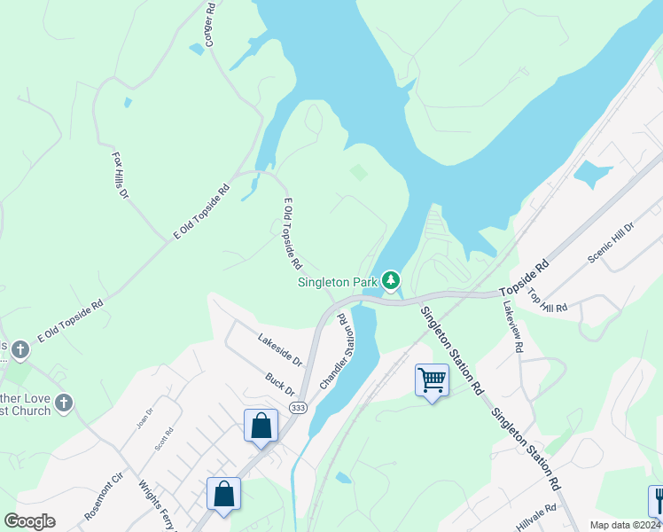 map of restaurants, bars, coffee shops, grocery stores, and more near 4823 Tva Lab Road in Louisville