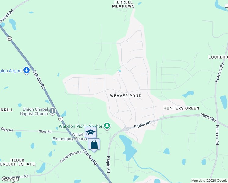 map of restaurants, bars, coffee shops, grocery stores, and more near 609 Golden Plum Lane in Zebulon