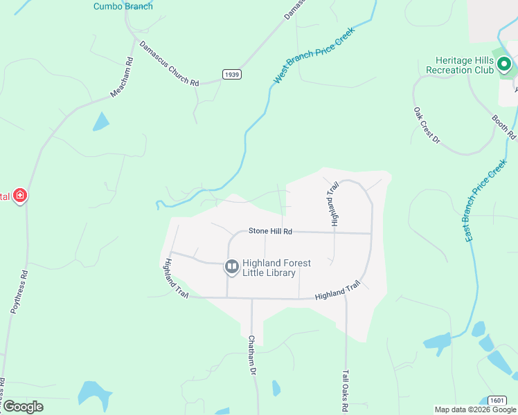 map of restaurants, bars, coffee shops, grocery stores, and more near 87 Danning Drive in Chapel Hill