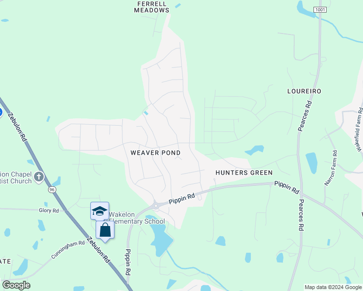 map of restaurants, bars, coffee shops, grocery stores, and more near 1536 Sage Tree Drive in Zebulon