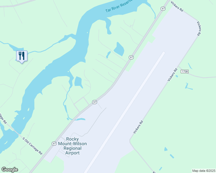 map of restaurants, bars, coffee shops, grocery stores, and more near 7830 North Carolina 97 in Elm City