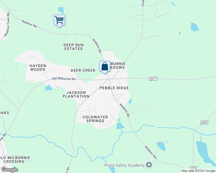 map of restaurants, bars, coffee shops, grocery stores, and more near 4908 Watkins Road in Wendell
