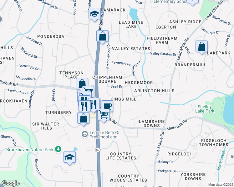 map of restaurants, bars, coffee shops, grocery stores, and more near 2408 Chello Court in Raleigh