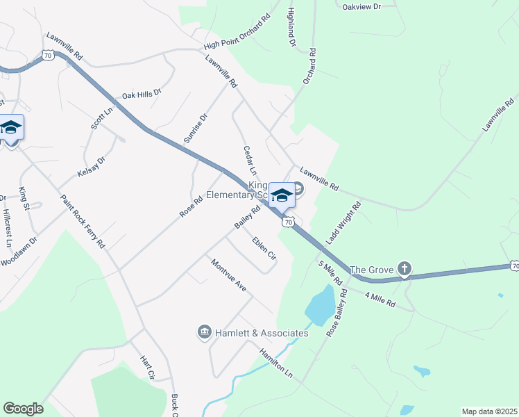 map of restaurants, bars, coffee shops, grocery stores, and more near 2064 Cedar Lane in Kingston