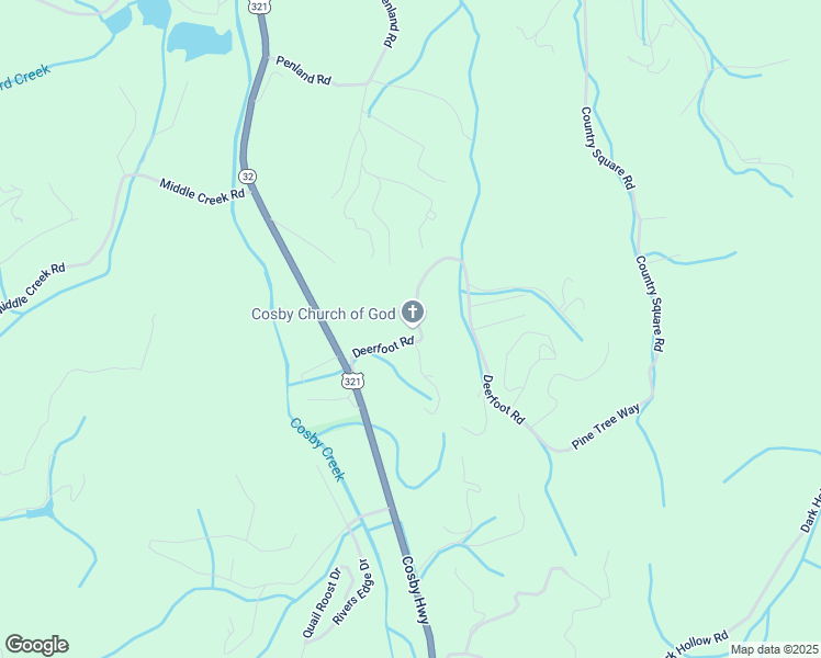 map of restaurants, bars, coffee shops, grocery stores, and more near 100 Deerfoot Road in Cosby