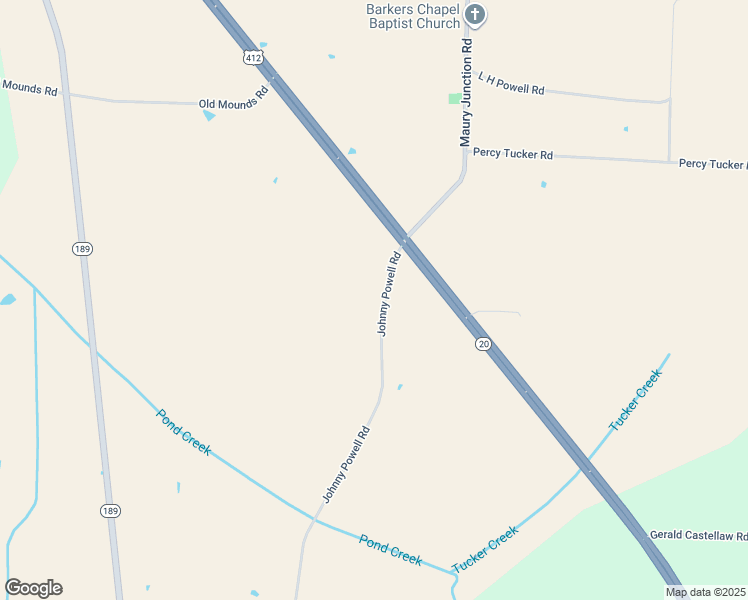 map of restaurants, bars, coffee shops, grocery stores, and more near 187 Johnny Powell Road in Friendship