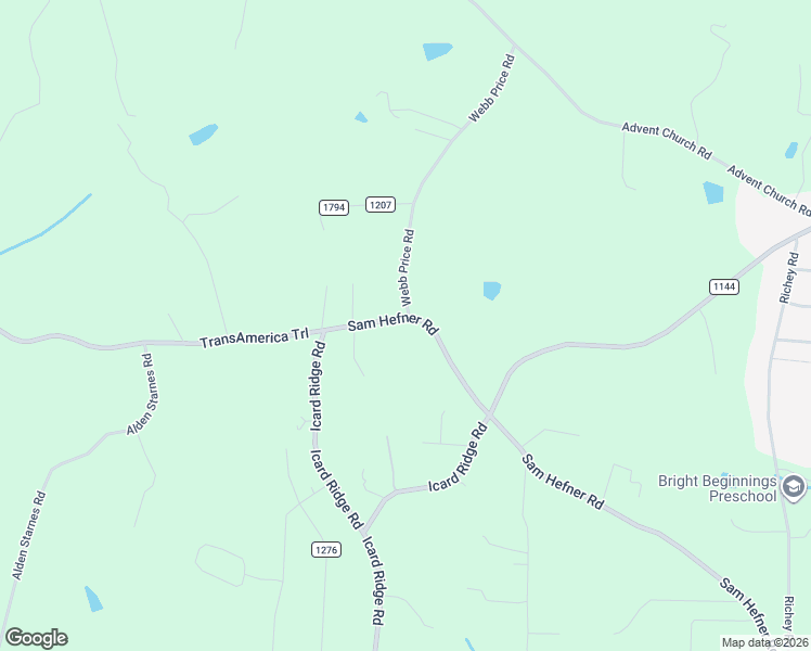 map of restaurants, bars, coffee shops, grocery stores, and more near 1289 Sam Hefner Road in Granite Falls