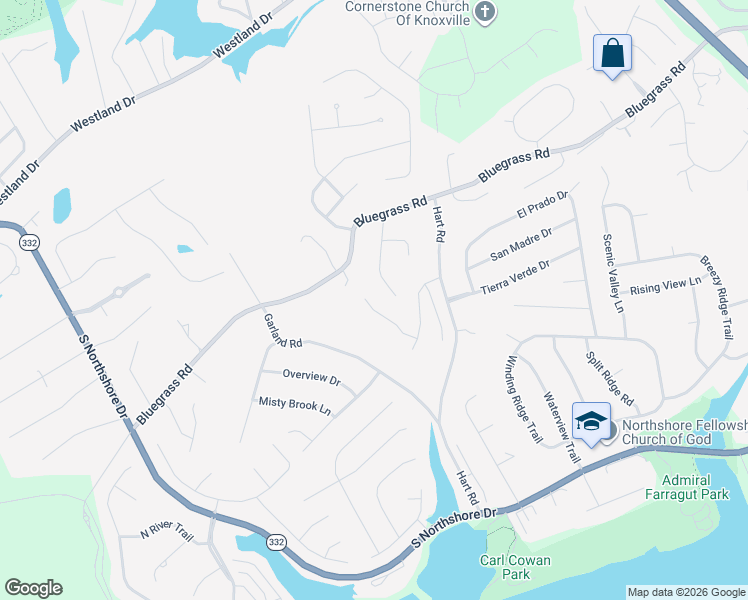 map of restaurants, bars, coffee shops, grocery stores, and more near 1610 Polte Lane in Knoxville