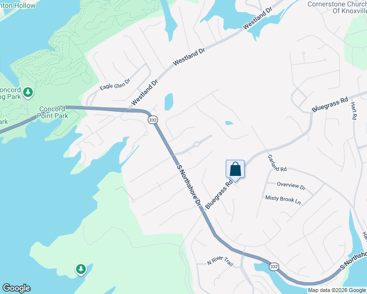 map of restaurants, bars, coffee shops, grocery stores, and more near 10554 Leadenhall Gardens Way in Knoxville