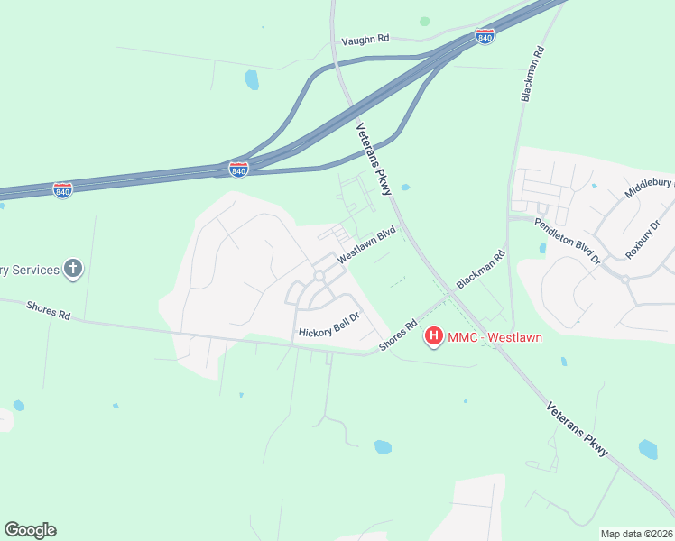 map of restaurants, bars, coffee shops, grocery stores, and more near 1218 Westlawn Boulevard in Murfreesboro