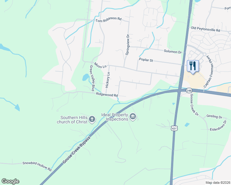 map of restaurants, bars, coffee shops, grocery stores, and more near 122 Ridgewood Road in Franklin
