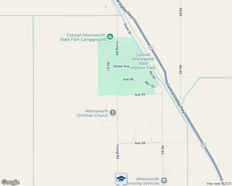 map of restaurants, bars, coffee shops, grocery stores, and more near 3501 Young Road in Earlimart
