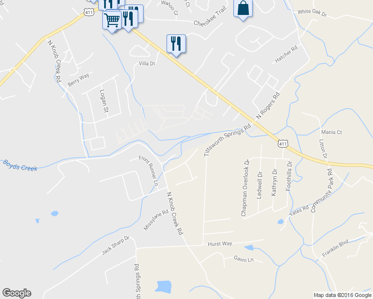 map of restaurants, bars, coffee shops, grocery stores, and more near 913 Harris Hollow Road in Seymour