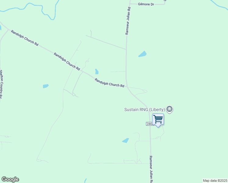 map of restaurants, bars, coffee shops, grocery stores, and more near 4784 Randolph Church Road in Liberty