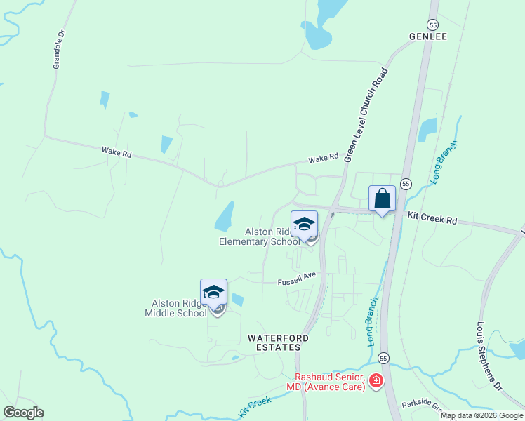 map of restaurants, bars, coffee shops, grocery stores, and more near 2126 Chipley Drive in Cary