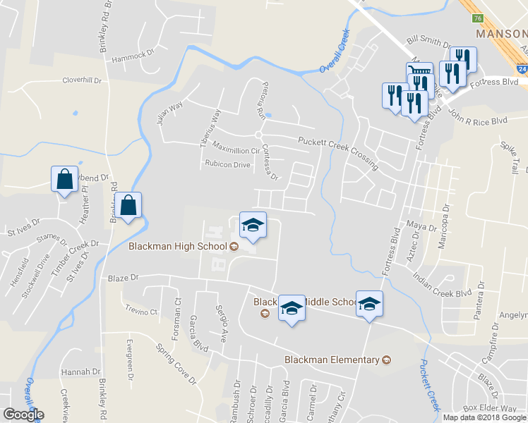 map of restaurants, bars, coffee shops, grocery stores, and more near 4217 Sunday Silence Way in Murfreesboro