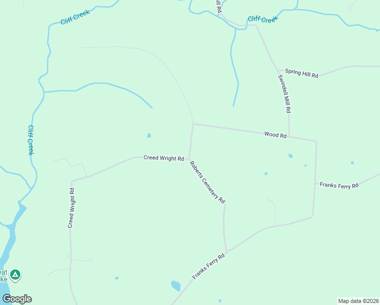 map of restaurants, bars, coffee shops, grocery stores, and more near 463 Roberts Cemetery Road in WALLING