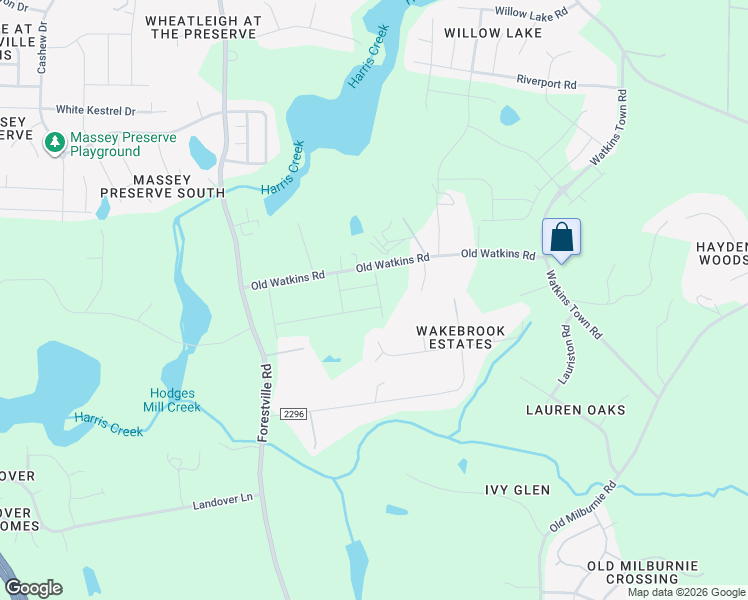 map of restaurants, bars, coffee shops, grocery stores, and more near 7701 Wakebrook Drive in Raleigh