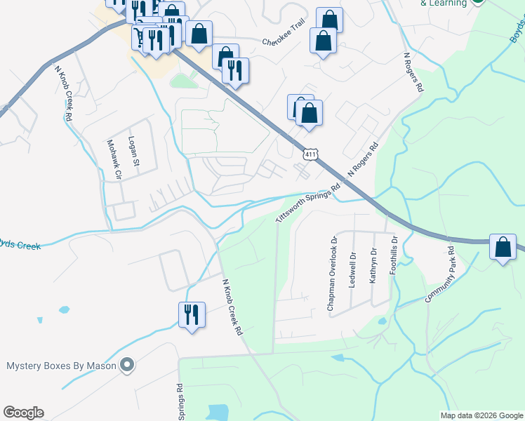 map of restaurants, bars, coffee shops, grocery stores, and more near 913 Harris Hollow Road in Seymour