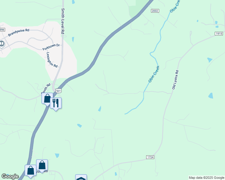 map of restaurants, bars, coffee shops, grocery stores, and more near 510 Sun Forest Way in Chapel Hill