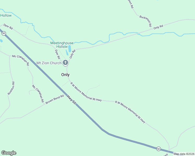 map of restaurants, bars, coffee shops, grocery stores, and more near 2249 Only Road in Only