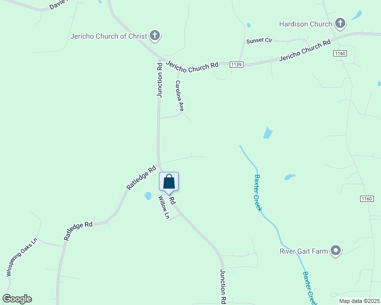 map of restaurants, bars, coffee shops, grocery stores, and more near 163 White Drive in Mocksville