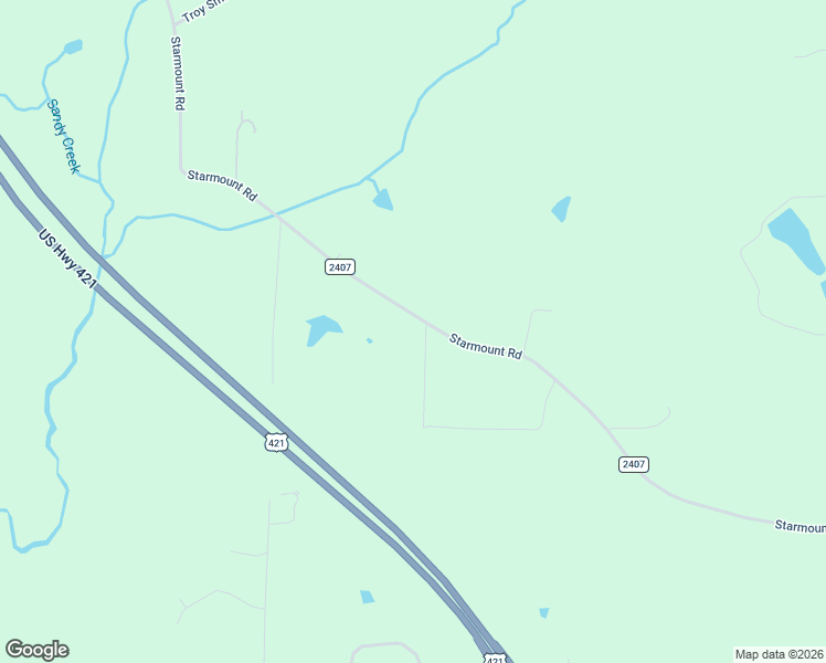 map of restaurants, bars, coffee shops, grocery stores, and more near 5160 Starmount Road in Liberty