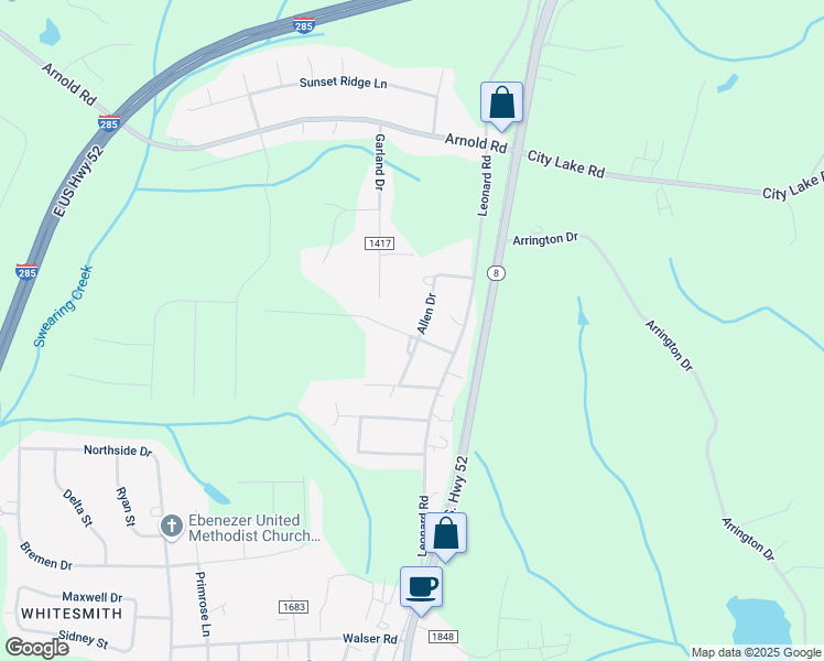 map of restaurants, bars, coffee shops, grocery stores, and more near 487 Garland Drive in Lexington