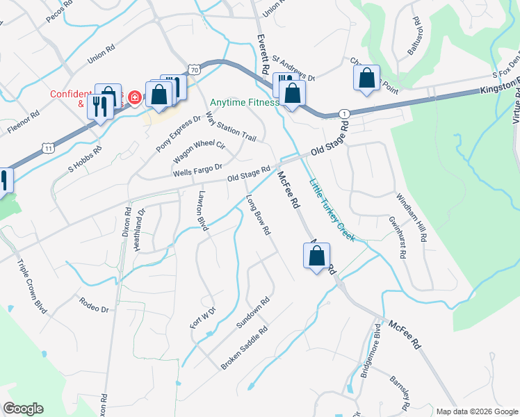 map of restaurants, bars, coffee shops, grocery stores, and more near 213 McFee Road in Knoxville