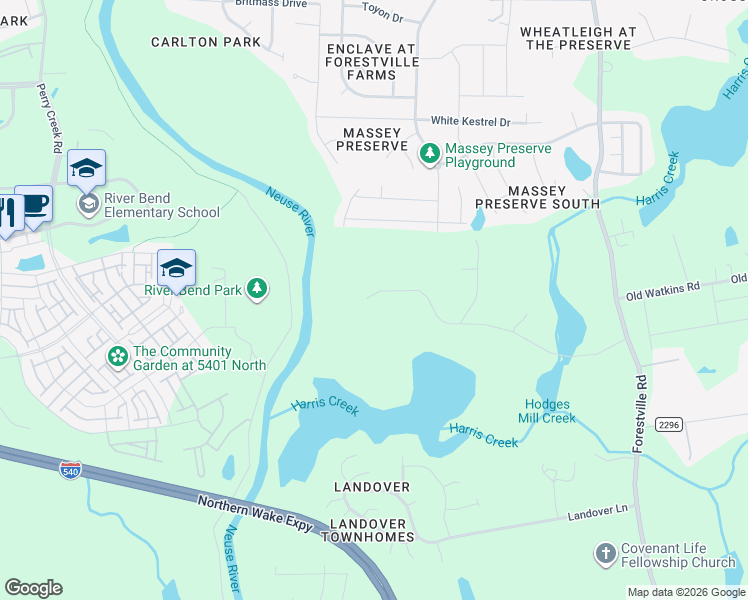 map of restaurants, bars, coffee shops, grocery stores, and more near 4009 Granite Ridge Trail in Raleigh