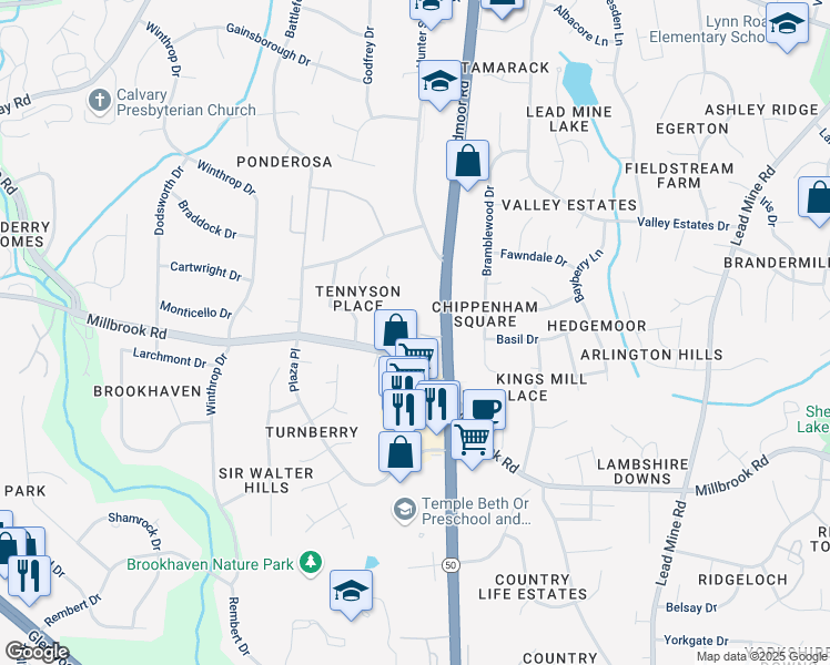 map of restaurants, bars, coffee shops, grocery stores, and more near 5720 Magellan Way in Raleigh