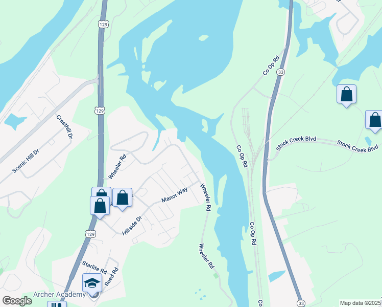 map of restaurants, bars, coffee shops, grocery stores, and more near 4730 Wheeler Road in Louisville