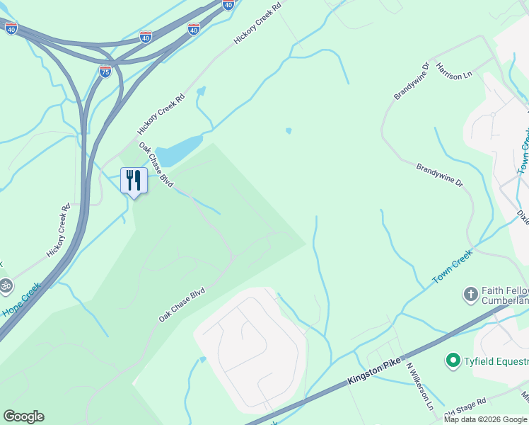 map of restaurants, bars, coffee shops, grocery stores, and more near 180 Valleyview Drive in Lenoir City