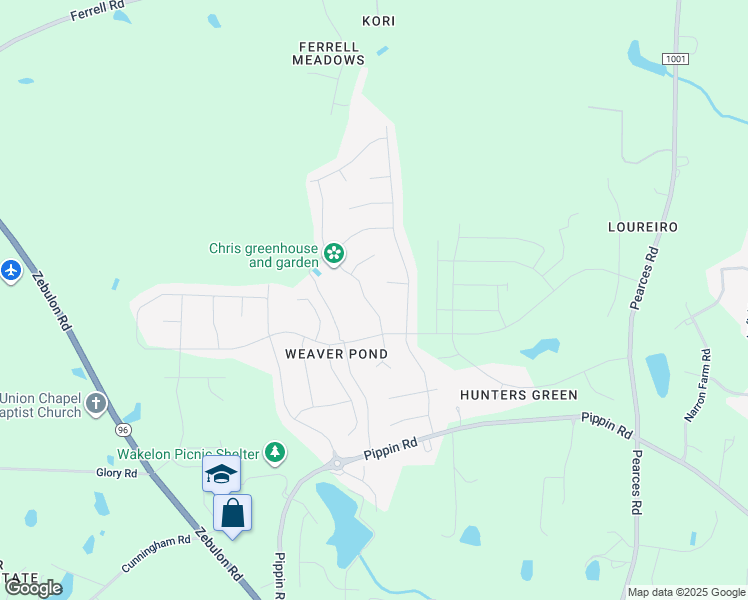 map of restaurants, bars, coffee shops, grocery stores, and more near 1528 Sage Tree Drive in Zebulon