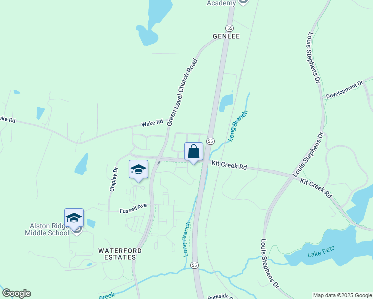 map of restaurants, bars, coffee shops, grocery stores, and more near 14000 Burbage Circle in Cary