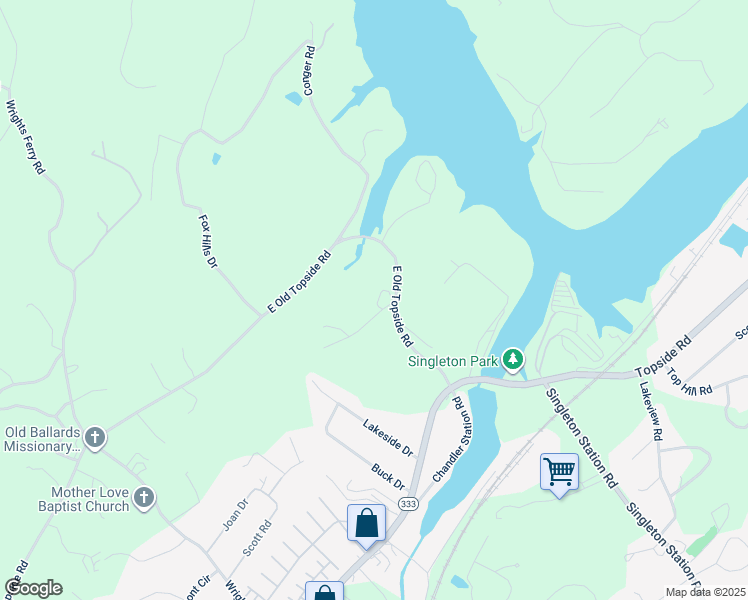 map of restaurants, bars, coffee shops, grocery stores, and more near 2139 Topside Road in Louisville