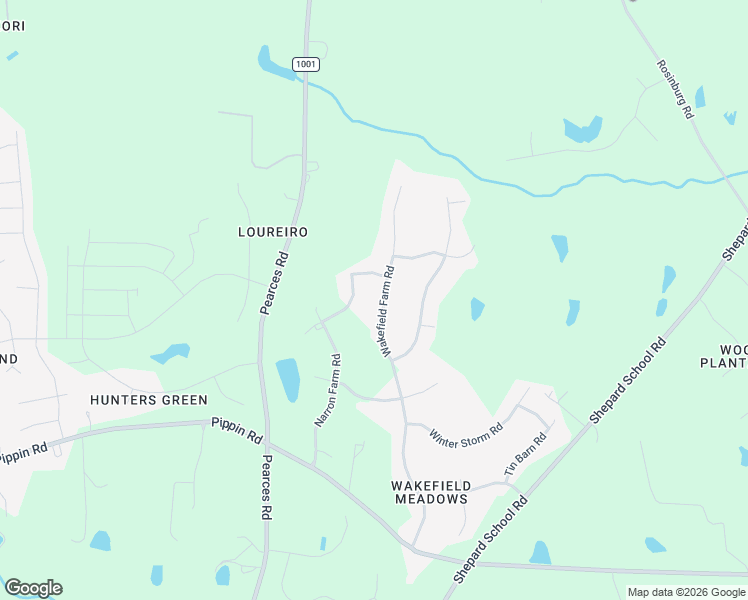map of restaurants, bars, coffee shops, grocery stores, and more near 1324 Wakefield Farm Road in Zebulon