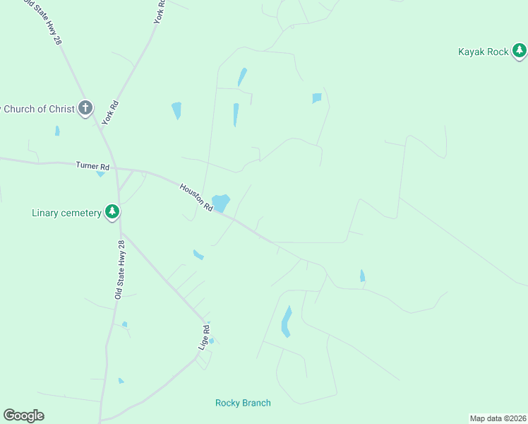 map of restaurants, bars, coffee shops, grocery stores, and more near 543 Houston Road in Crossville