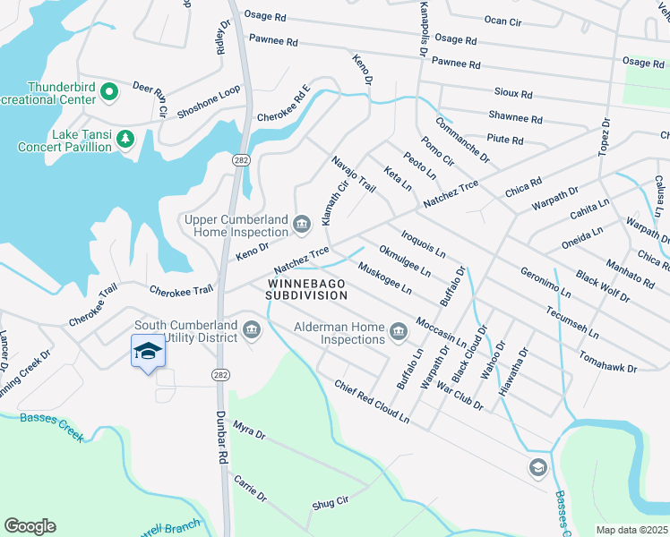 map of restaurants, bars, coffee shops, grocery stores, and more near 4011 Moccasin Ln in Crossville