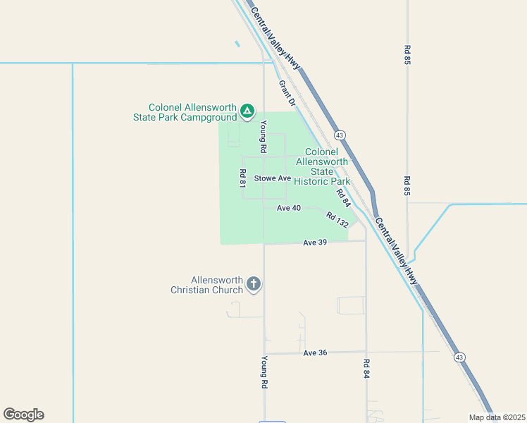map of restaurants, bars, coffee shops, grocery stores, and more near 3320 Young Road in Earlimart