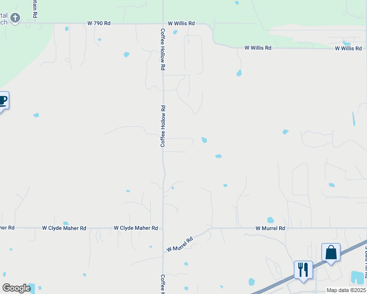 map of restaurants, bars, coffee shops, grocery stores, and more near 21570 Coffee Hollow Road in Tahlequah