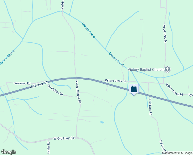 map of restaurants, bars, coffee shops, grocery stores, and more near 5390 U.S. 64 in Lexington