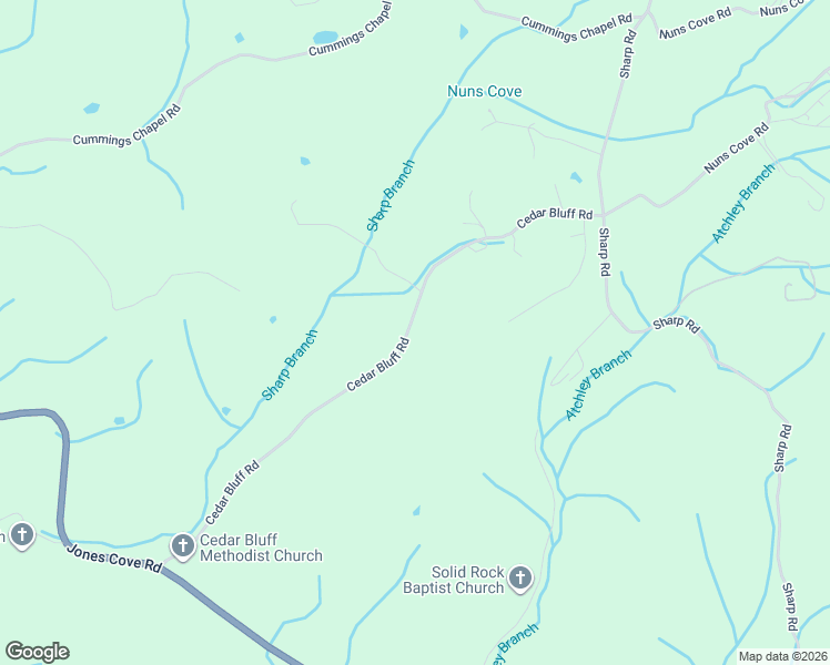 map of restaurants, bars, coffee shops, grocery stores, and more near 2736 Cedar Bluff Road in Sevierville