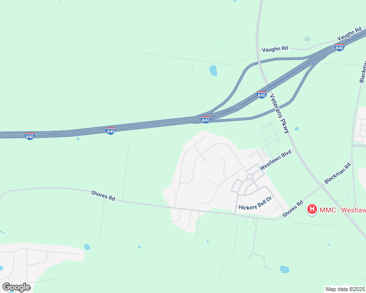 map of restaurants, bars, coffee shops, grocery stores, and more near 1143 Black Oak Drive in Murfreesboro