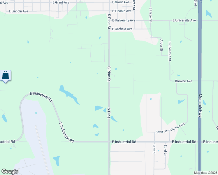 map of restaurants, bars, coffee shops, grocery stores, and more near South Pine in Guthrie