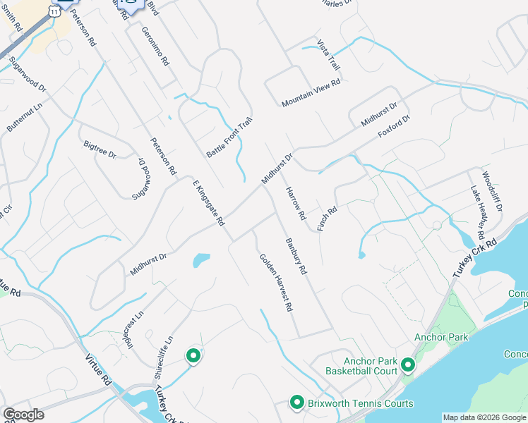 map of restaurants, bars, coffee shops, grocery stores, and more near 510 Banbury Road in Knoxville