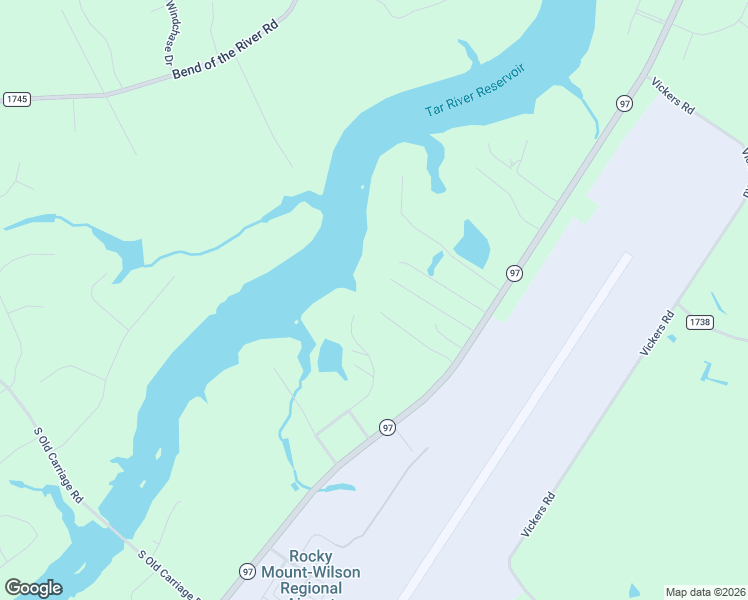 map of restaurants, bars, coffee shops, grocery stores, and more near 6377 Golden Pond Road in Rocky Mount