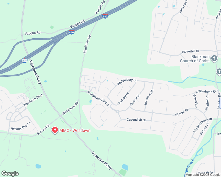 map of restaurants, bars, coffee shops, grocery stores, and more near 5522 Middlebury Drive in Murfreesboro